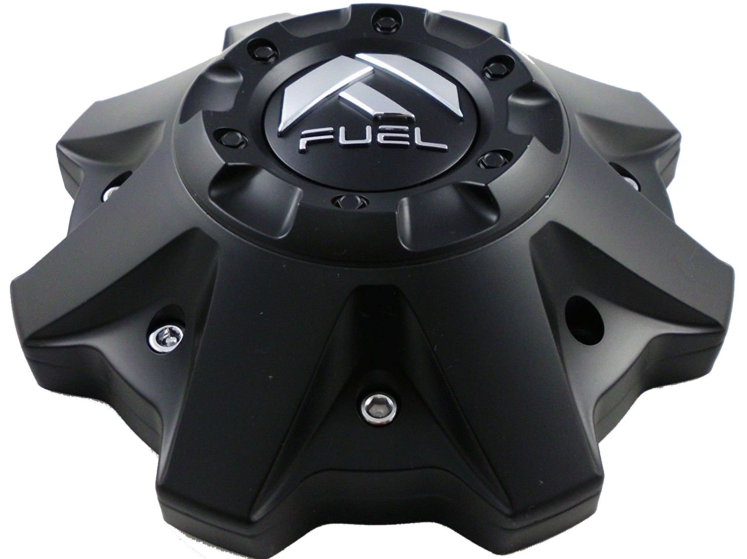 Photo 1 of FUEL Matte Black Chrome Rivets Wheel Center Caps One (1) 1002-53B M-447 8-Lug (with Screws)