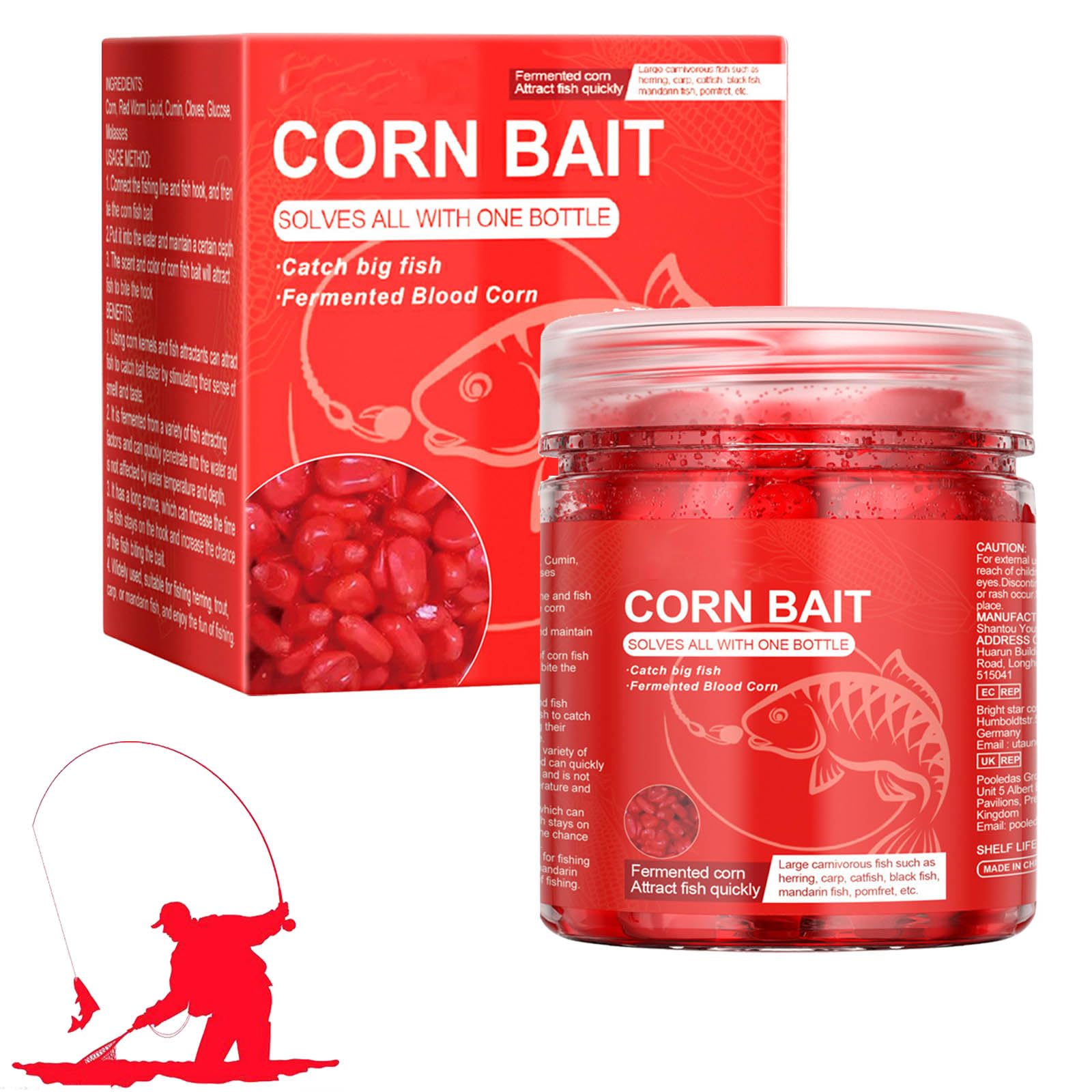 Fish Attractants for Baits, Red Concentrated Fishing Lures for Natural Bait, Attractant, Fish Fragrance, Liquid Bait Fish Additive, Accessories for Fishing Tackle for Carp, Bass and Trout