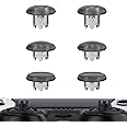 eXtremeRate Clear Black Replacement Swappable Thumbsticks for PS5 Edge Controller, Custom Interchangeable Analog Stick Joystick Caps for PS5 Edge Controller - Without Controller & Thumbsticks Base