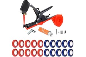 SWETERO Plant Tying Machine,Plant Vine Tying Machine Tool with 10000pcs Staples 20 Rolls Tape Plant Tape Gun for Grapes,Raspberries,Tomatoes,and Vining Vegetables Tying Tool （Black）