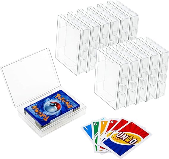 12 Pieces Card Deck Boxes Empty Plastic Storage Box Card