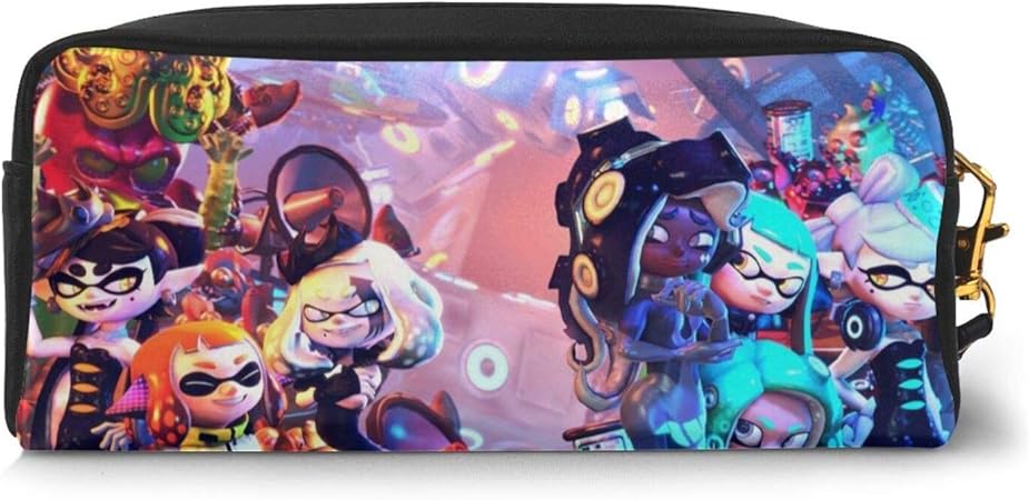Amazon スプラトゥーン ペンケース 筆箱 文具収納 ペンシルケース ペンケース ポーチ 化粧ポーチ 軽量 男女兼用 鉛筆ケース ペン袋 ペンケース 文房具 オフィス用品