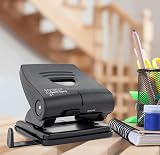 Rapesco PF827PB2 Germ-Savvy Antibacterial 827-P 2-Hole Punch 30 Sheet Black view 3