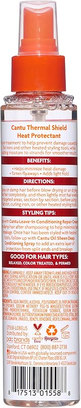 Cantu Thermal Shield Heat Protect 151ml Hair Protectant Spray view 2
