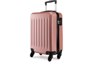 Kono Carry on Suitcase 19 Inch Hardside Carry on Luggage Small Suitcase with Spinner Wheels Lightweight Rolling Cabin Suitcase for Airplanes Travel(Rose Gold)