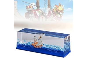 Generic Unsinkable Ship Thousand Sunny Pirate Ship in a Bottle Box, Non Sinking OP Anime Boat Model Fluid Drift Bottle Decorations Desk Decor Ornament for Boys Girls Gift (Thousand Sunny-c)