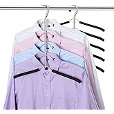 DOIOWN Blouse & Shirt Hangers - Non Slip Space Saving Stainless Steel Closet Organizer (2 Pack)
