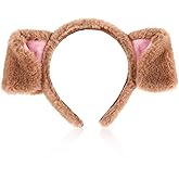 YBEATY Halloween Dog Ears Realistic Animal Ears Headband Plush Headband Fluffy Puppy Cosplay Party Costume Headwear for Christmas Washing Makeup Pet Accessories