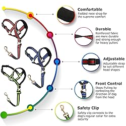 BARKLESS Muzzle Leash for Heavy Pullers, No Pull