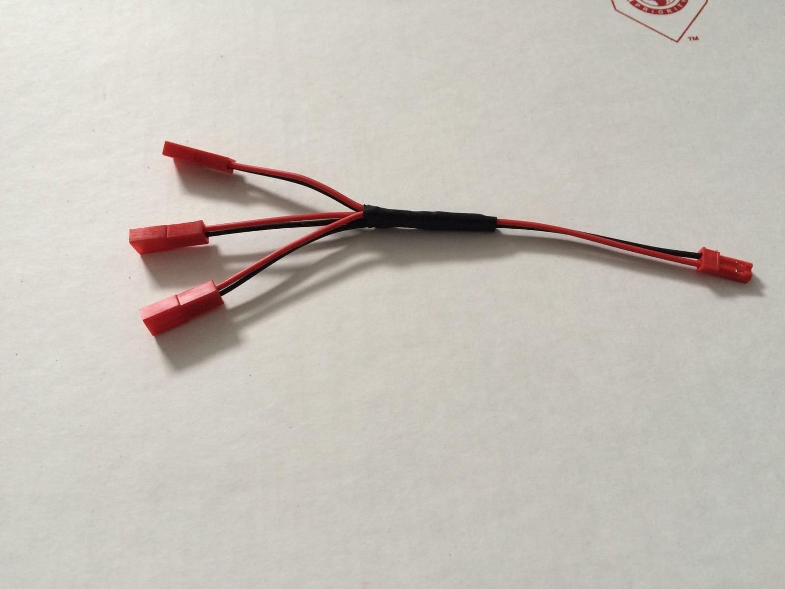 RC Dual Fan Wiring Harness - JST Plug Splitter -1M3F Plug & Play- This Harness Allows use of Two Fans Powered by Single Output on VXL ESC. - Premium Quality - Handmade in USA