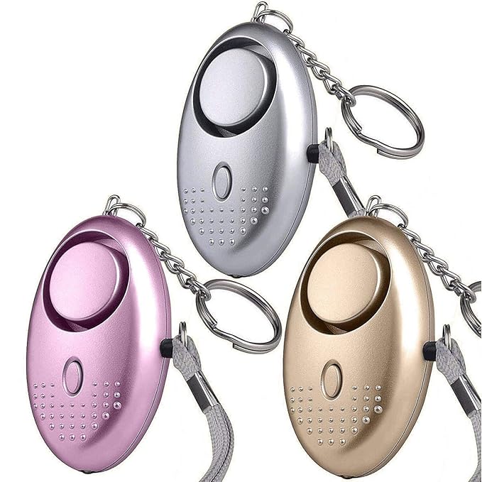 Freyamall persönlicher Alarm 130 dB Sicherheits-Notfall-Alarm Schlüsselanhänger, Selbstverteidigung, Panik-Alarm mit LED-Tasc