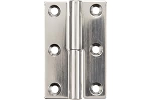 LAMP Sugatsune KN-50R/SS Lift Off Hinge, Stainless Steel 304, Polished Finish, Right Handedness, 1.5mm Leaf Thickness, 32mm Open Width, 7.5mm Pin Diameter