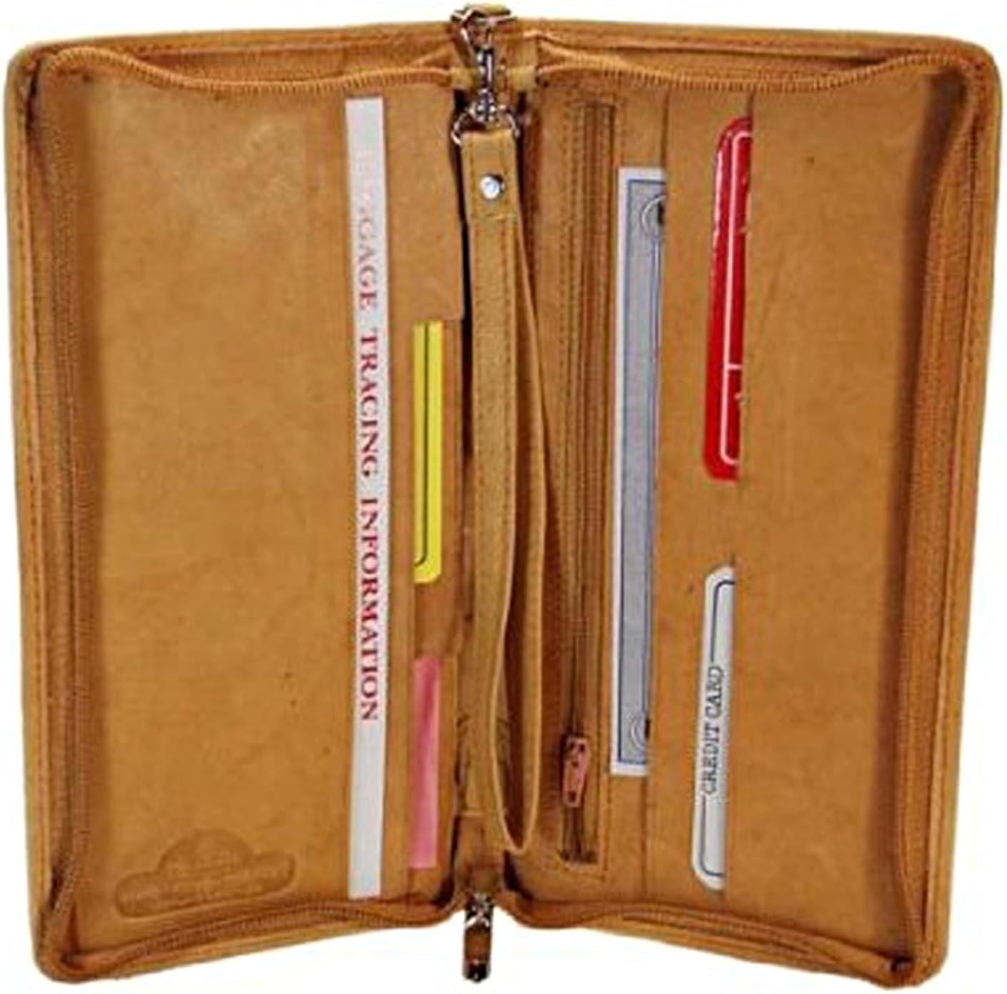 Travel Passport Boarding Pass Ticket Tan Wallet at Amazon Men’s