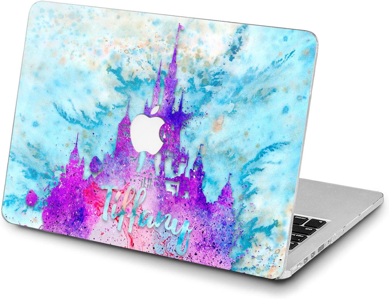 Lex Altern Hard Case for Apple MacBook Pro 15 Air 13 inch Mac Retina 12 11 2020 2019 2018 2017 2016 Purple Shell Initial Design Plastic Castle Touch Bar Abstract Laptop Cute Girls Print Monogram