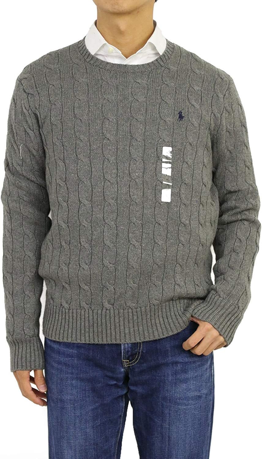 ralph lauren men's cable knit sweater