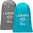 Sylfairy 2 Pack Extra Large Laundry Bags With Strap - Heavy Duty Rip-Stop Travel Laundry Bags For Camp, College, Home - View #2