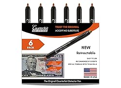 Dri Mark CFDRet6Pk Counterfeit Bill Detector
