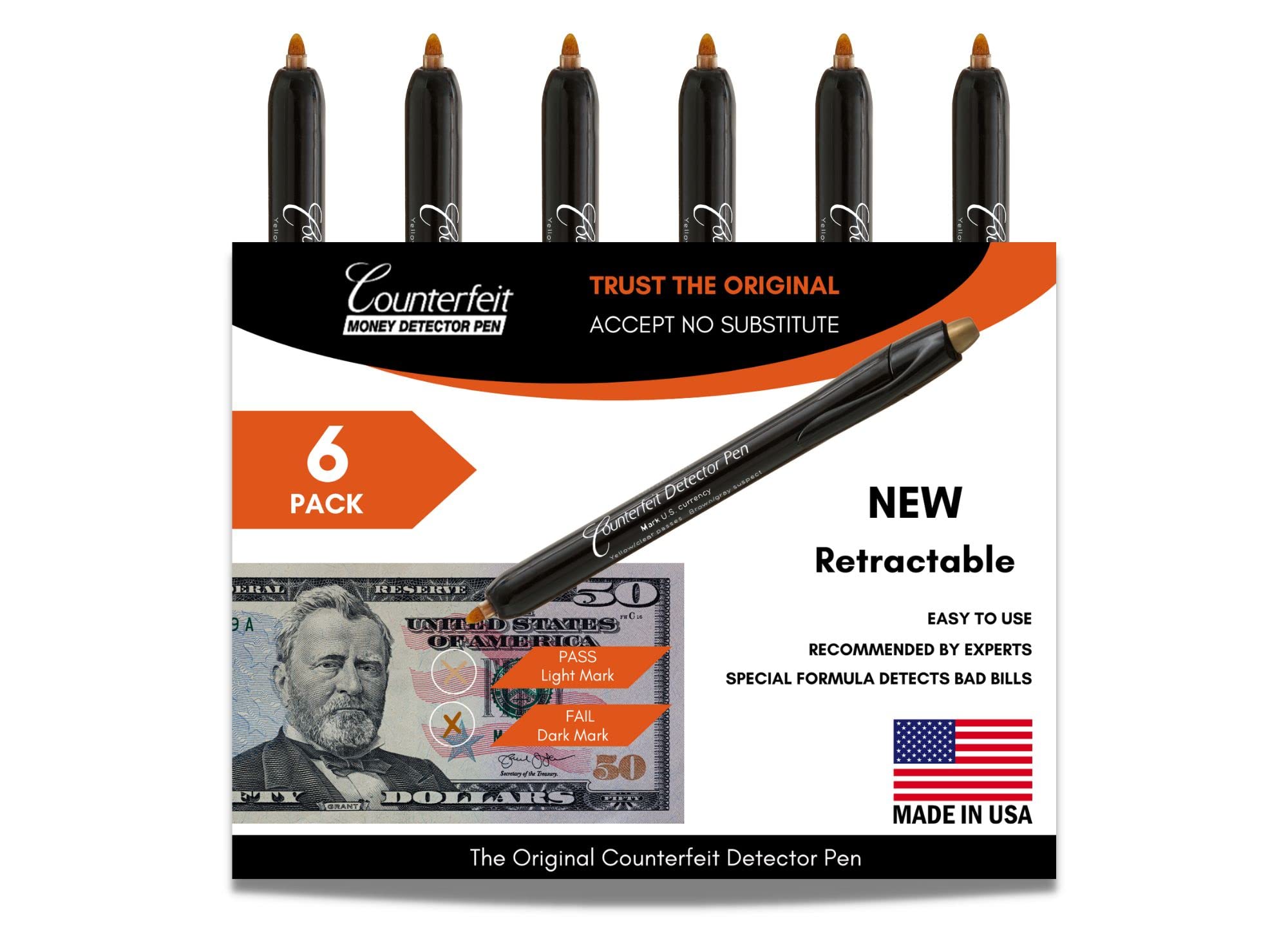 Dri Mark CFDRet6Pk Counterfeit Bill Detector