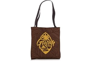 GUAM T SHIRTS CHAMORRO PRIDE GIFTS Guam Seal | USA Beach Guamanian Bag & Gifts | Chamorro Brown Tote Bag