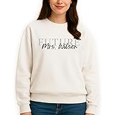 MONIART Future Mrs Sweatshirt, Personalized Engagement Gift for Bride, I Said Yes Sleeve or Back Print, Bridal Shower Hoodie, Bachelorette Outfit