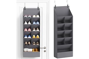 Lifewit Over the Door Shoe Organizers, Hanging Shoe Rack for Closet Shoe Organizer with Large Pocket for Wall, Shoe Holder Do