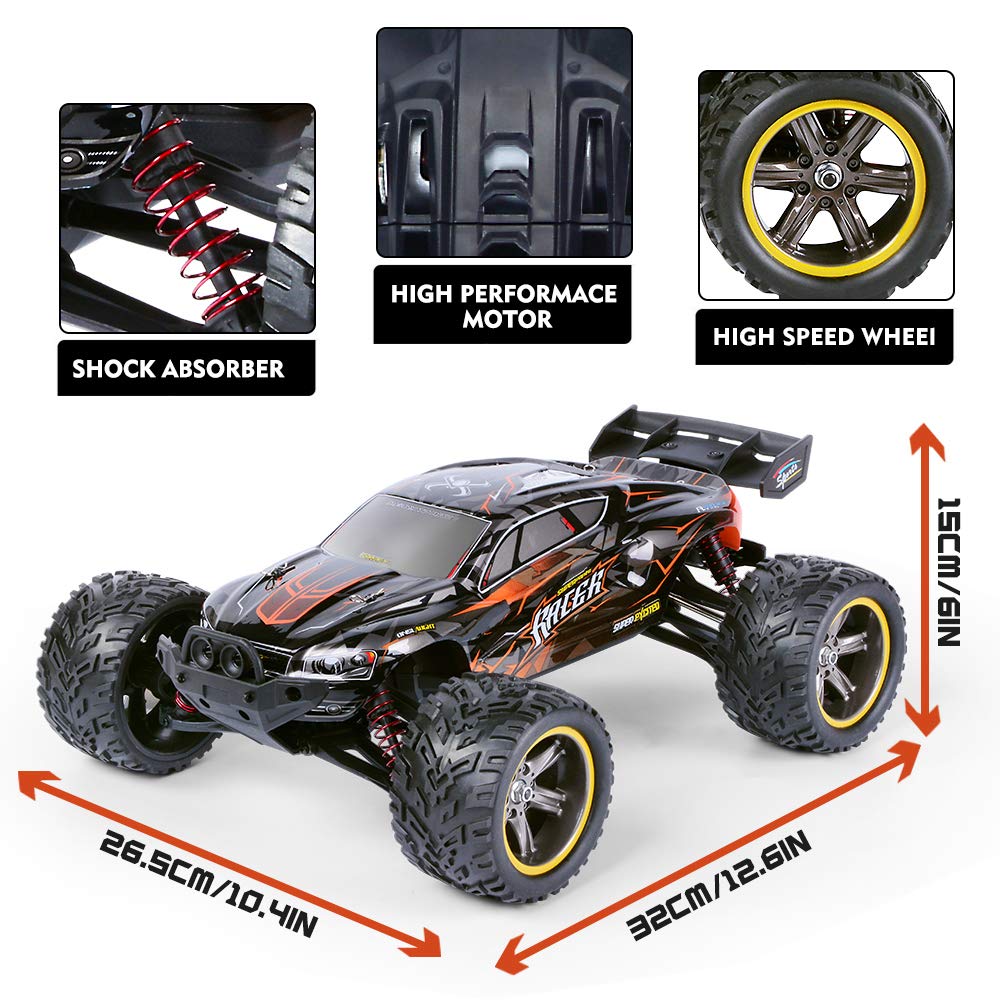 GPTOYS S912 Remote Control Truck Off-Road 1:12 Scale 2.4 GHz 2WD – Orange (3rd Version)