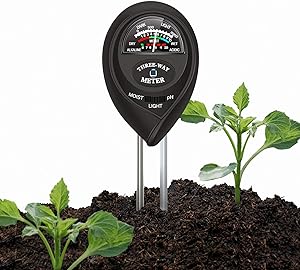 MoonCity Soil pH Meter, 3-in-1 Soil Test Kits with Moisture,Light and PH Tester Plant Water Meter for Garden, Farm, Lawn, Indoor & Outdoor (No Battery Needed)