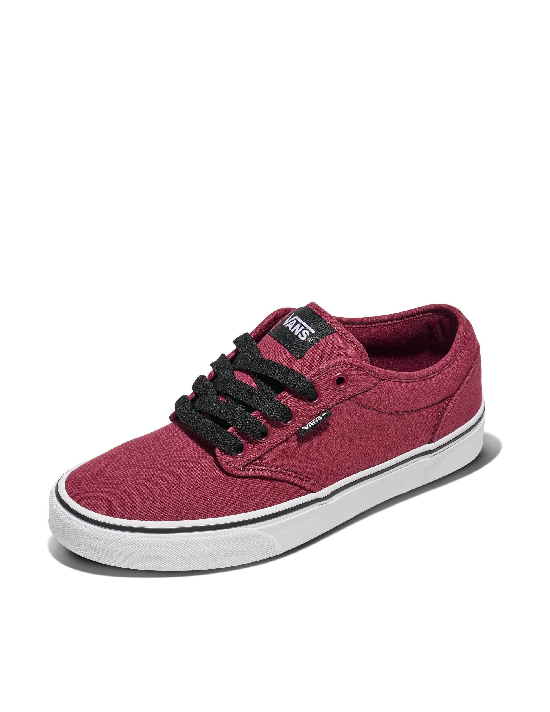 Vans Men's Atwood Shoe | Low-Top Fashion Sneakers for Work, Walking & Casual Everyday Wear, (Canvas) Oxblood/White, 11 Image
