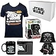 WOOTBOX Collector's Gift Set - Star Wars - Darth Vader Pop Figure & Millenium Falcon T-Shirt - Medium Unisex