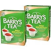 Barry's Tea 80ct Black Tea | Irish Breakfast | Imported Irish Tea | 2 Pack | Family Owned &amp; Operated | Recyclable Packaging | Compostable Tea Bags | Vegan | Gluten Free | Sugar Free | Dairy Free