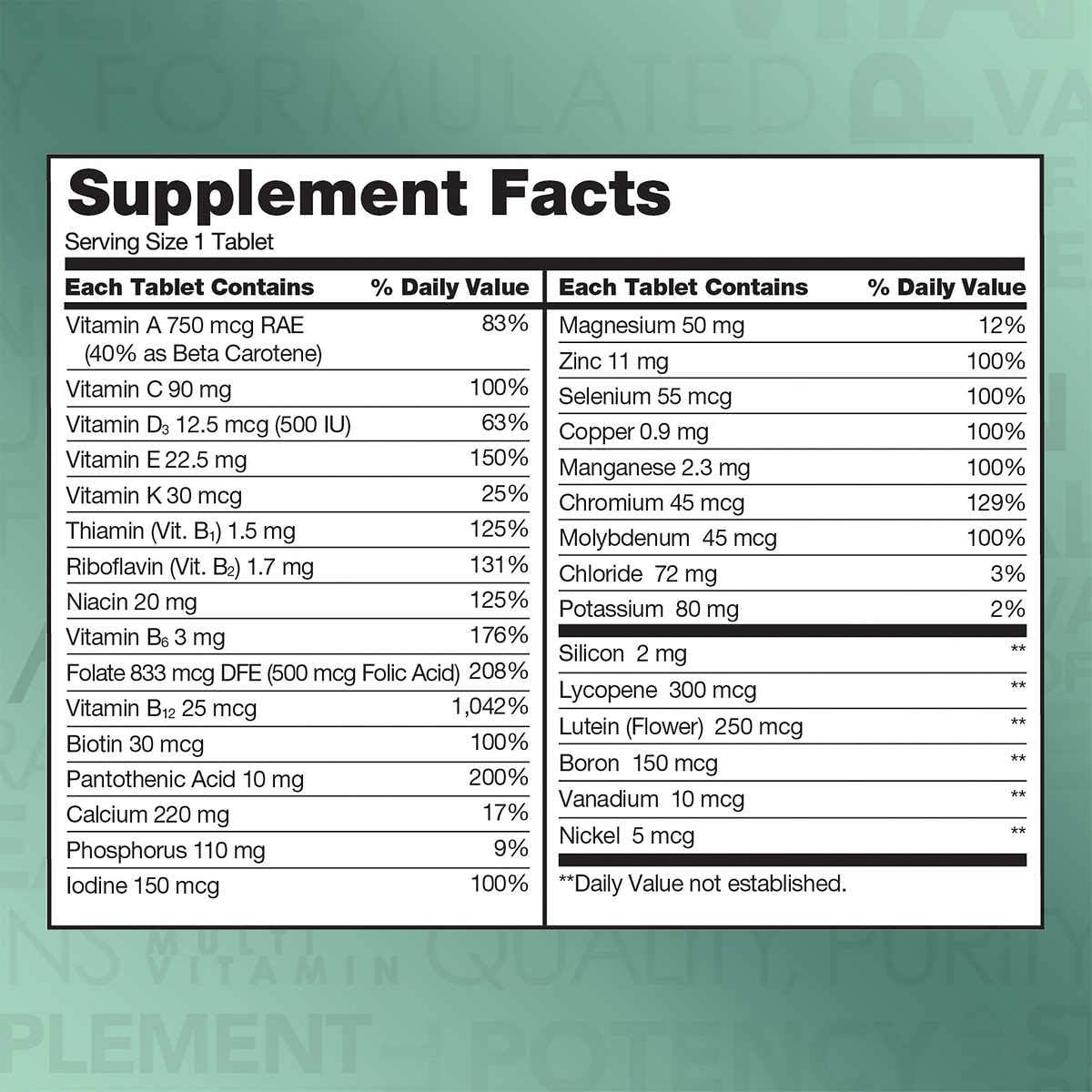 Kirkland Signature Adults 50+ Mature Multi, 400 Tablets 1: Health & Personal Care