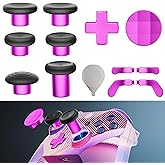 14-in-1 Controller Accessories Kit Compatible with Xbox Elite Series 2, 6 Premium Metal Thumbsticks, Swap Joysticks, 4 Interchangeable Paddles, 2 D-Pads, 1 Tool & 1 Storage Bag (Magenta)