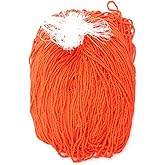 Czech Glass Seed Beads 11/0 (2.1mm Diameter) Opaque Orange Strung DIY Jewelry Making Beadss - 500g Bulk Bag by Preciosa (Jablonex)