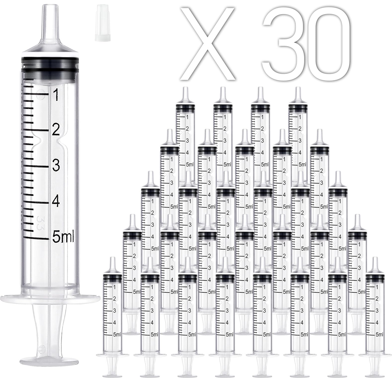 Cyringe Without Thread Mua 30 Pack 5ml Plastic Syringe Without Needle, Sterile - Syringes ...