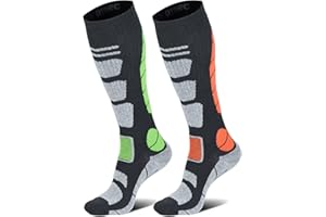 HROMEC Ski Socks Merino Wool Thermal Knee High Winter Snowboard Sport Socks Men Women, Hunting