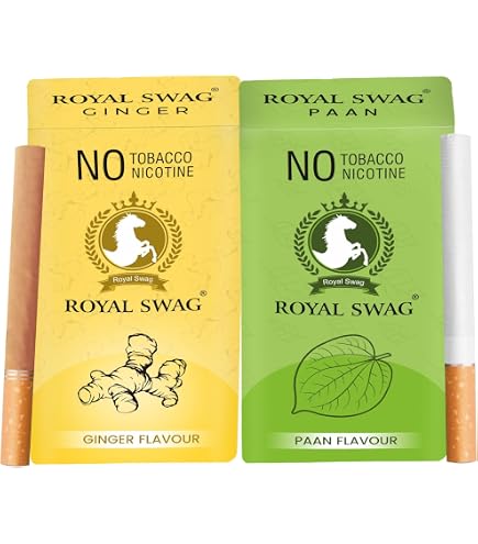 Amazon.com: ROYAL SWAG Natural Herbal Cigarettes Ginger, Clove Flavour 20  Sticks Ayurvedic Herbs Clove, Tulsi 100% Tobacco-Free and Nicotine-Free :  Health & Household