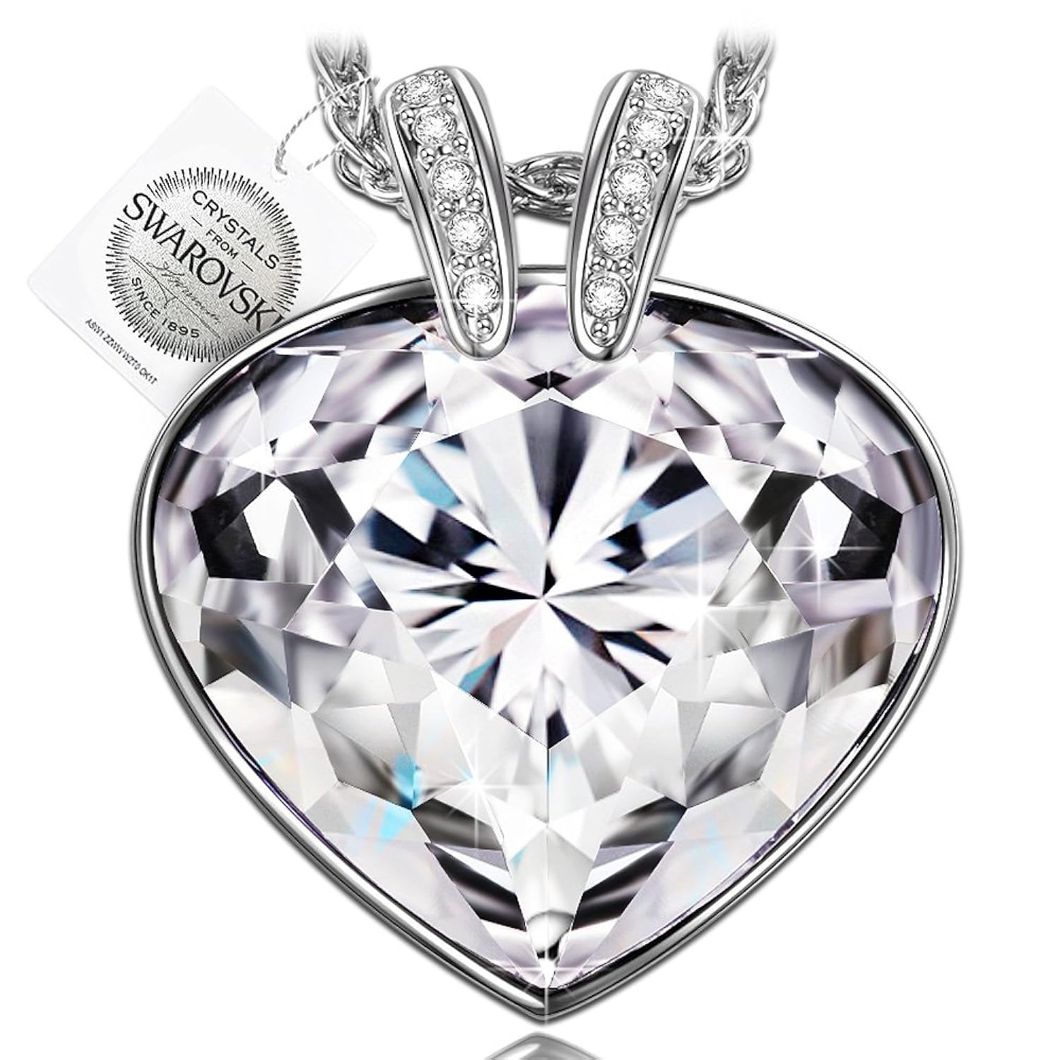 P M Oceano Corazon Collar Mujer Joyeria con cristales Swarovski