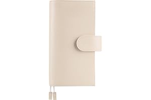 Ox Knight Leather Cover for Hobonichi Weeks/Weeks Mega - with Pen Loop, Card Slots, Back Pocket, and Bookmarks (Cream)