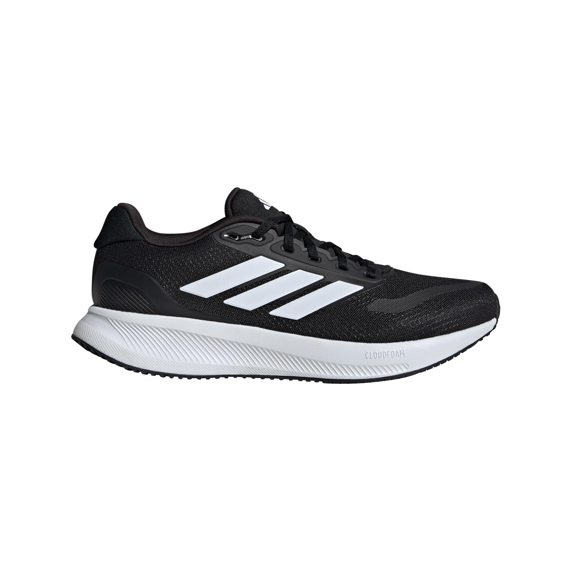 adidas Men's Run Falcon 5, Black/White/Black, 9.5