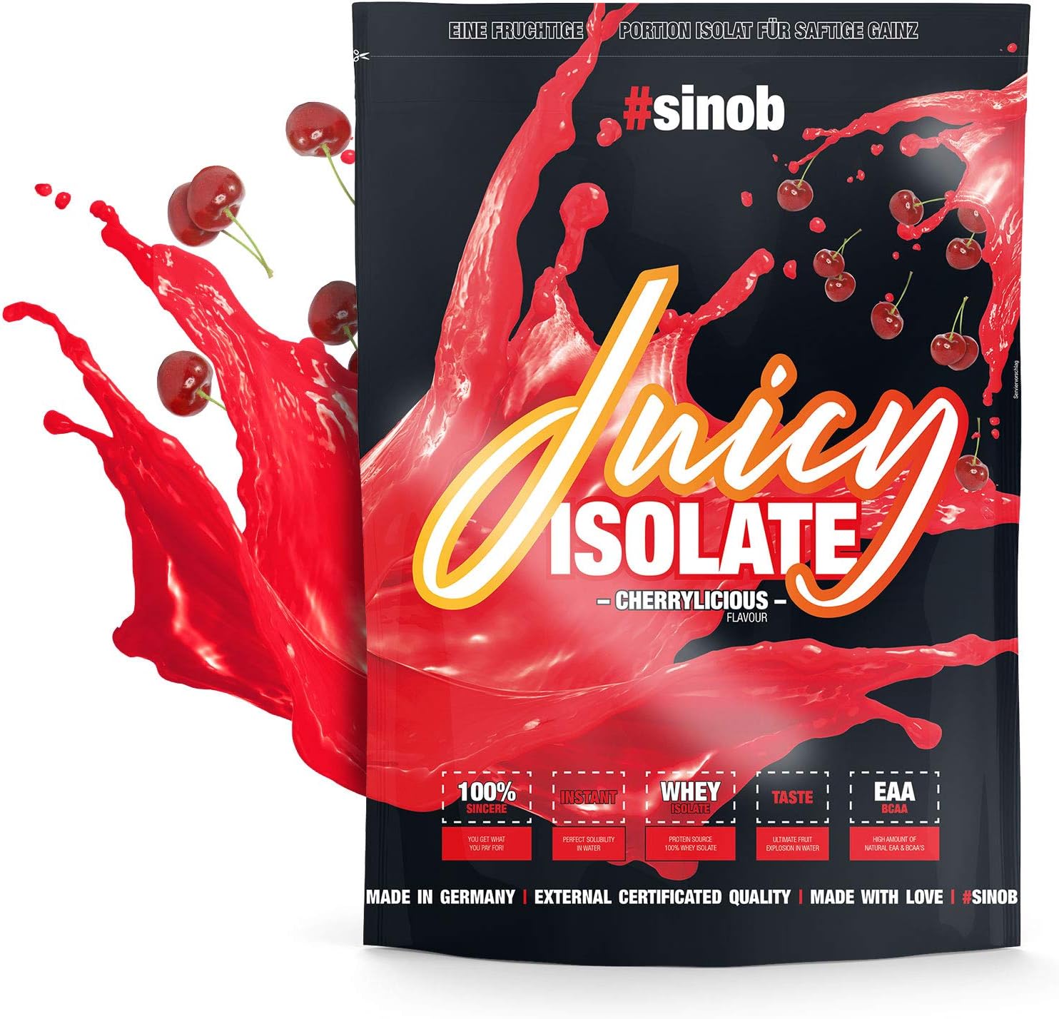 #sinob Juicy isolates - 95.2% Whey Isolate. Low-Fat Protein Powder from whey Protein with BCAAs and EAAs. Low Calorie…