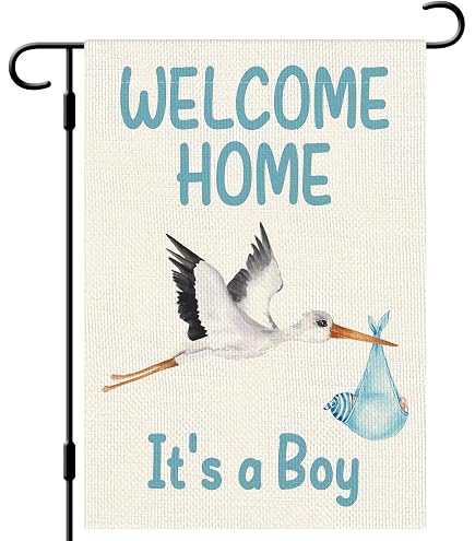 Gartenflagge „It's A Boy“ – Doppelseitig, Wetterfest & Perfekt Zur Baby-Begrüßung Im Garten Oder Auf Der Terrasse