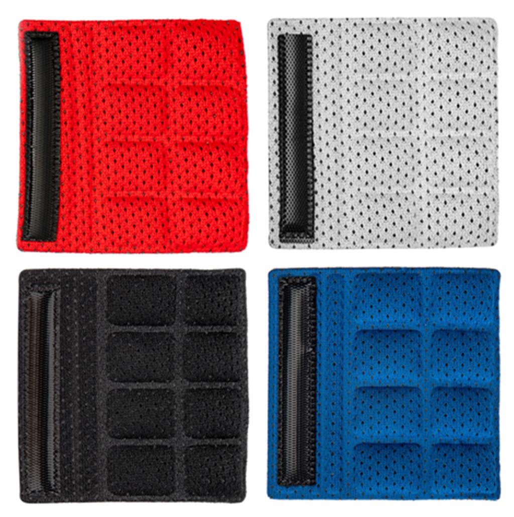 Jipemtra Helmet Chin Pads Foam Pads Set Chin Strap Padding Replacement Universal for Cycling Bike Motorcycle Outdoor (Black+Blue+Grey+Red)