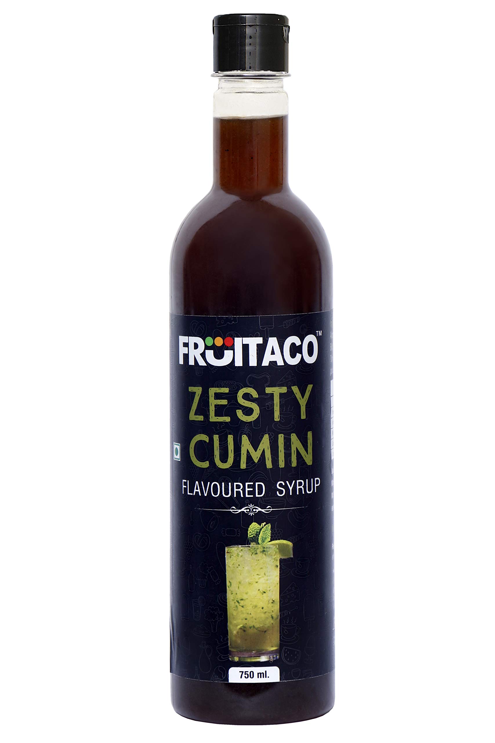 Fruitaco Cumin Syrup: Perfect Mixer For Enhancing Mocktails & Cocktails, Drinks, And Mojitos At Parties, Conveniently Packaged In A 750Ml Bottle For All Your Mixing Needs