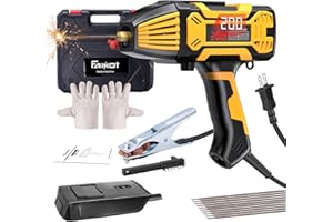 Faiuot Portable Handheld Welding Machine, 110V Stick Welder with IGBT Inverter 6 Variable Current Adjustment, Electric ARC Welder Gun Welding Tools Set Fits for 3/32"-1/8" Wire Rods