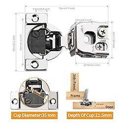 Chibery 10 Pack 1-1/4" 4D Overlay Soft Close