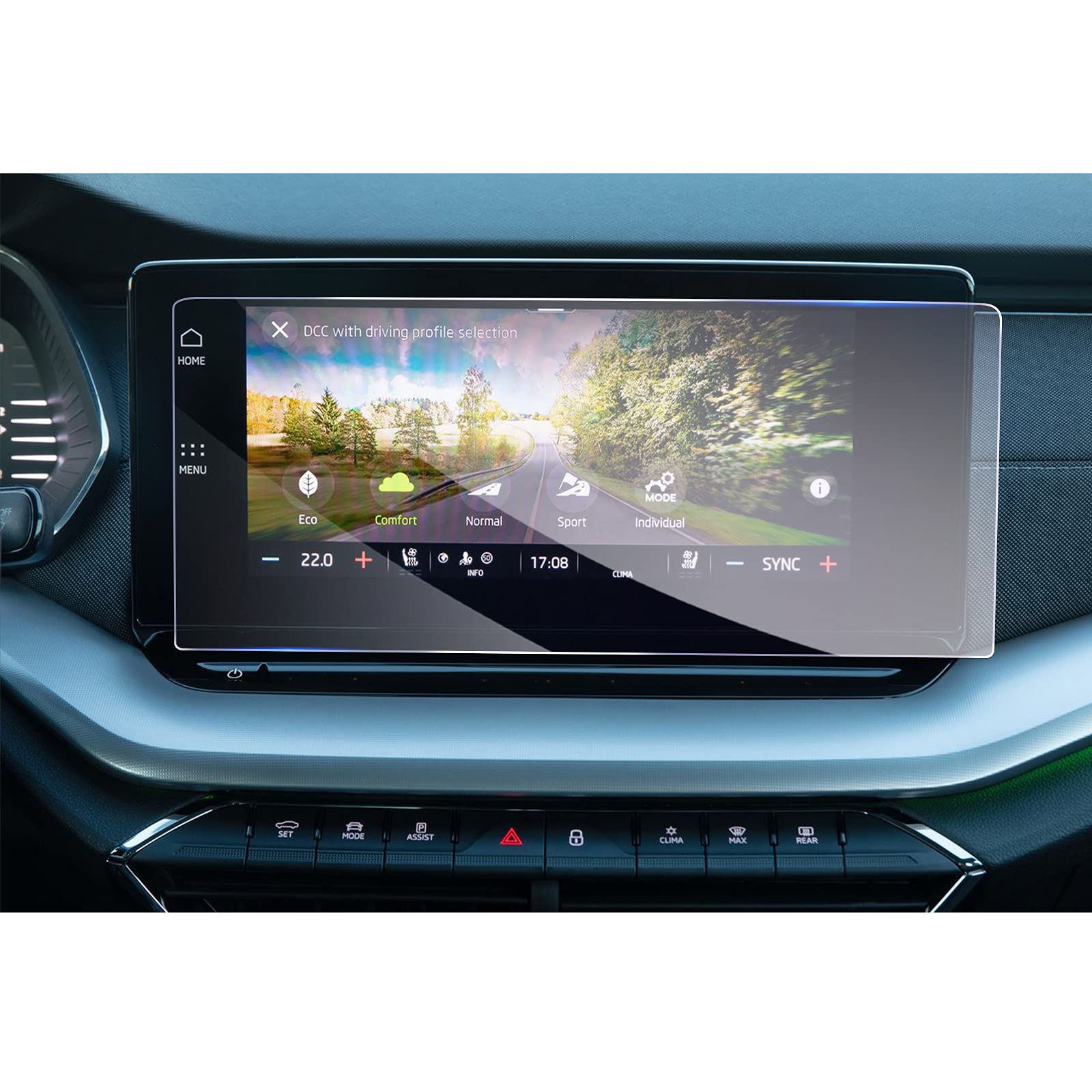 GAFAT Skod-a Octavia 4 iV MK4 2020-2022 2023 10" Columbus Infotainment System Tempered Glass Screen Protector, 10 Inch Octavia 2023 Navigation Protective Film, Shockproof, 9H Anti-Scratch