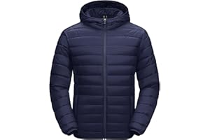 MAGCOMSEN Puffer Jacket for Men Lightweight Winter Down Jackets with Hood Packable Coat