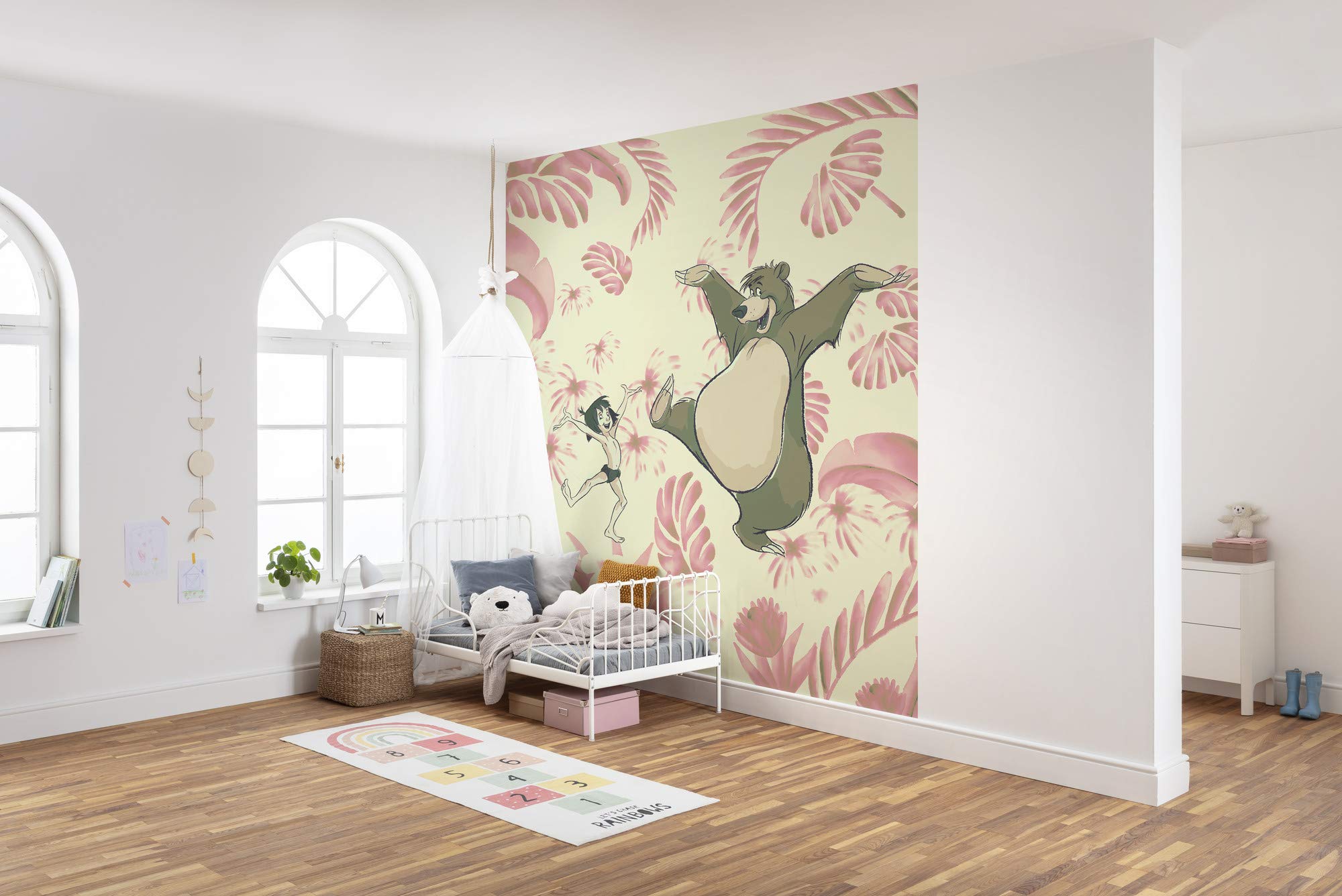 Komar Disney Fleece Photo Wallpaper, Fleece, Blau, Lila, 250 x 280 cm (Breite x Höhe), Bahnbreite 50 cm