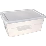 Sterilite? 16 Quart Basic Clear Storage Box with White Lid