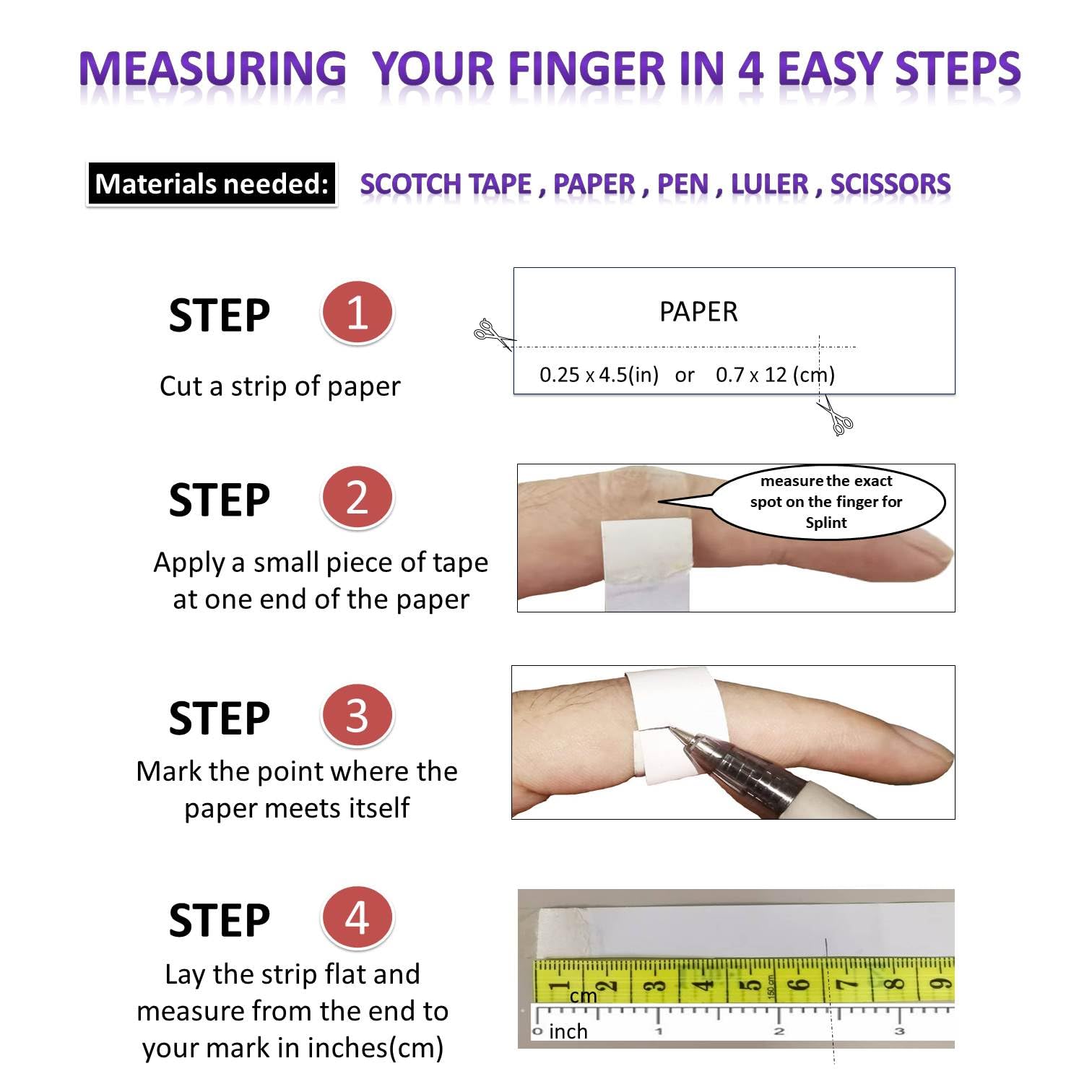 6 Pack Oval Finger Splints Waterproof Finger Splint for Arthritis, Trigger Finger,Mallet Fingers - Trigger Finger splints For Thumb, Index, Middle, Pinky or Ring Finger